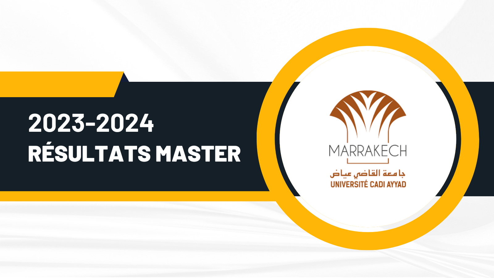 FSJES Marrakech (Cadi Ayad) Résultats Master 2023/2024