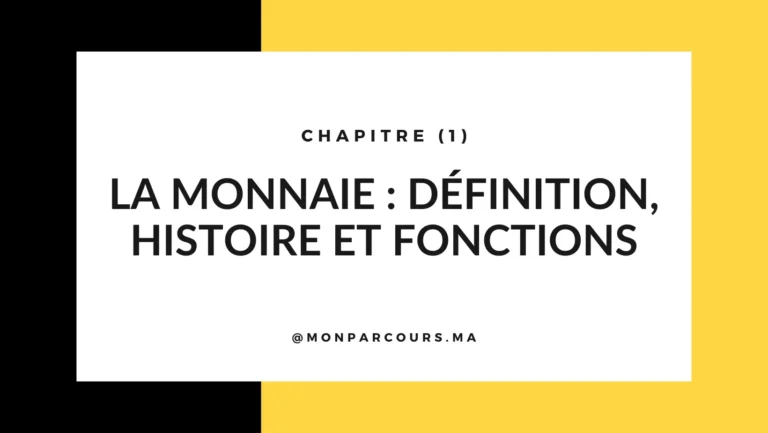 Chapitre 1 : La Monnaie : Définition, Histoire et Fonctions