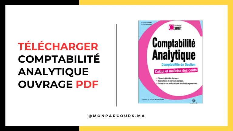 Comptabilité Analytique Ouvrage PDF S3 FSJES