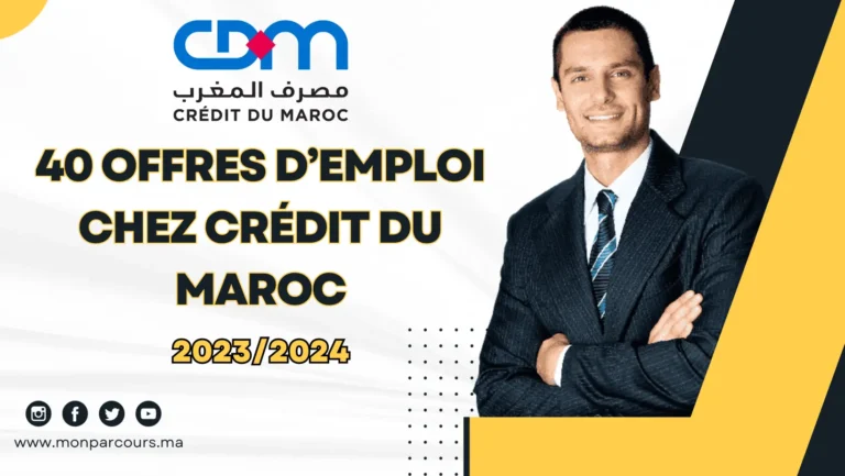 (40) Offres d’Emploi chez Crédit du Maroc مصرف المغرب يوظف عدة مناصب