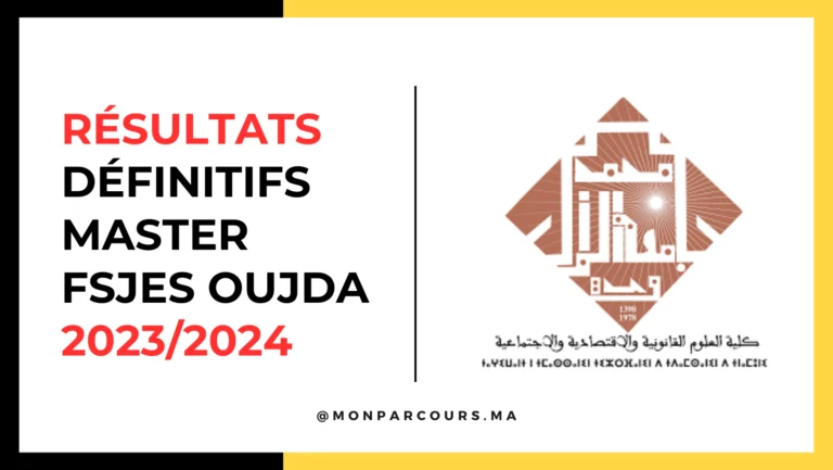 Résultats Master FSJES Oujda 2023/2024