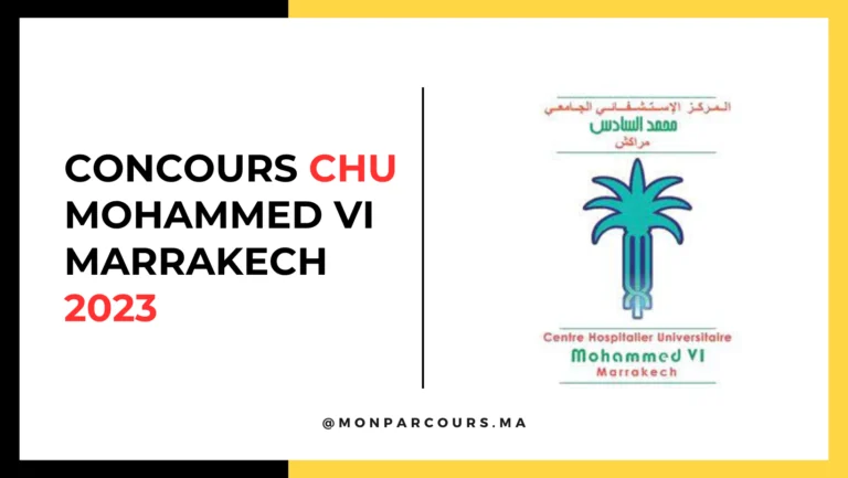 Concours CHU Mohammed VI Marrakech 2023