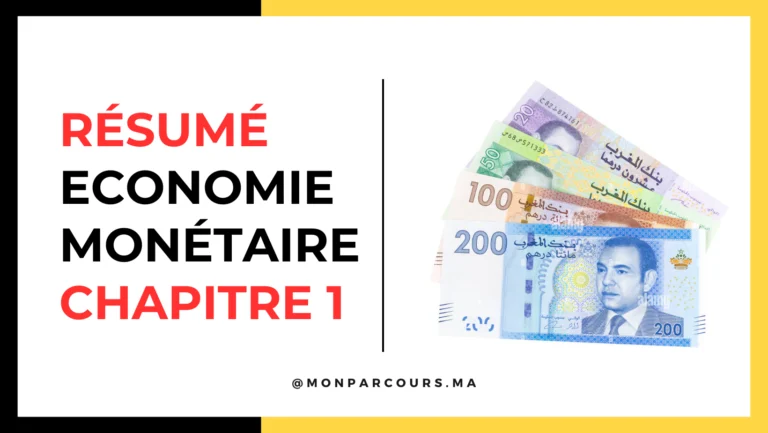 Résumé Economie Monétaire S3: Chapitre 1