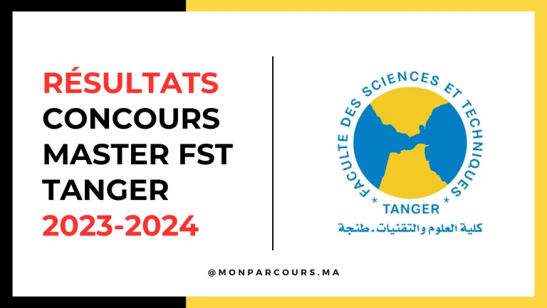 Résultats Concours Master FST Tanger 2023-2024