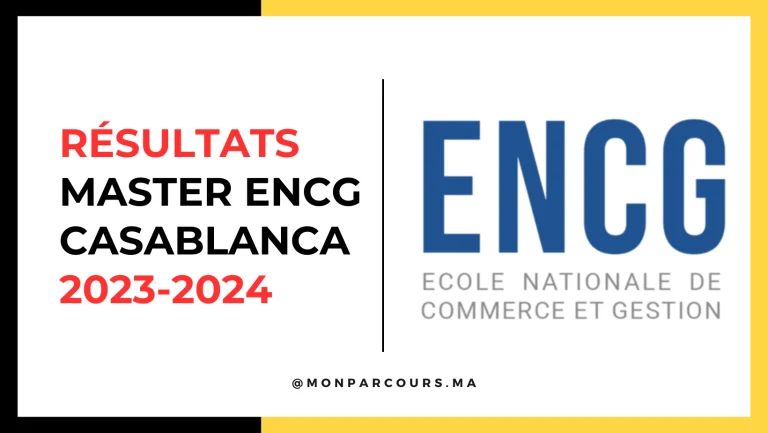 Résultats Master ENCG Casablanca 2023-2024