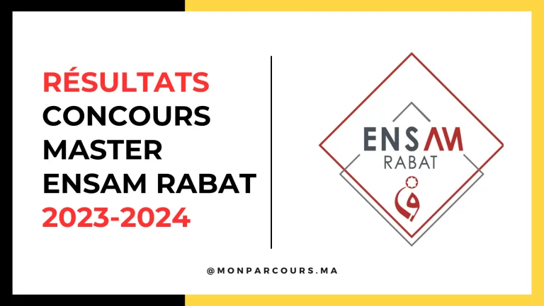 Résultats Concours Master ENSAM Rabat 2023-2024