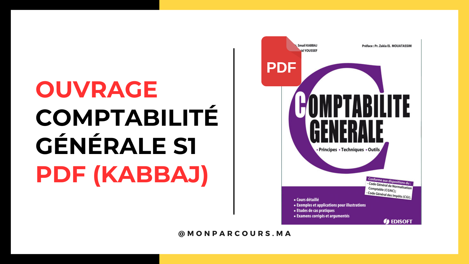 Ouvrage Comptabilité Générale S1 PDF (KABBAJ)