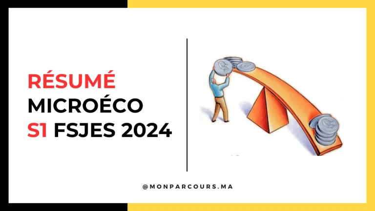 Résumé Microéconomie S1 FSJES 2024