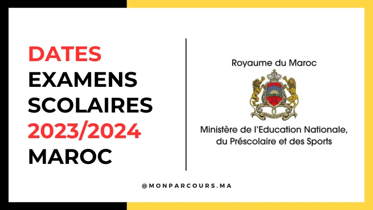 Dates Examens scolaires 2023/2024 Maroc