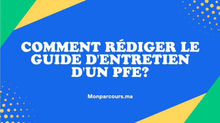 Guide Entretien PFE Licence