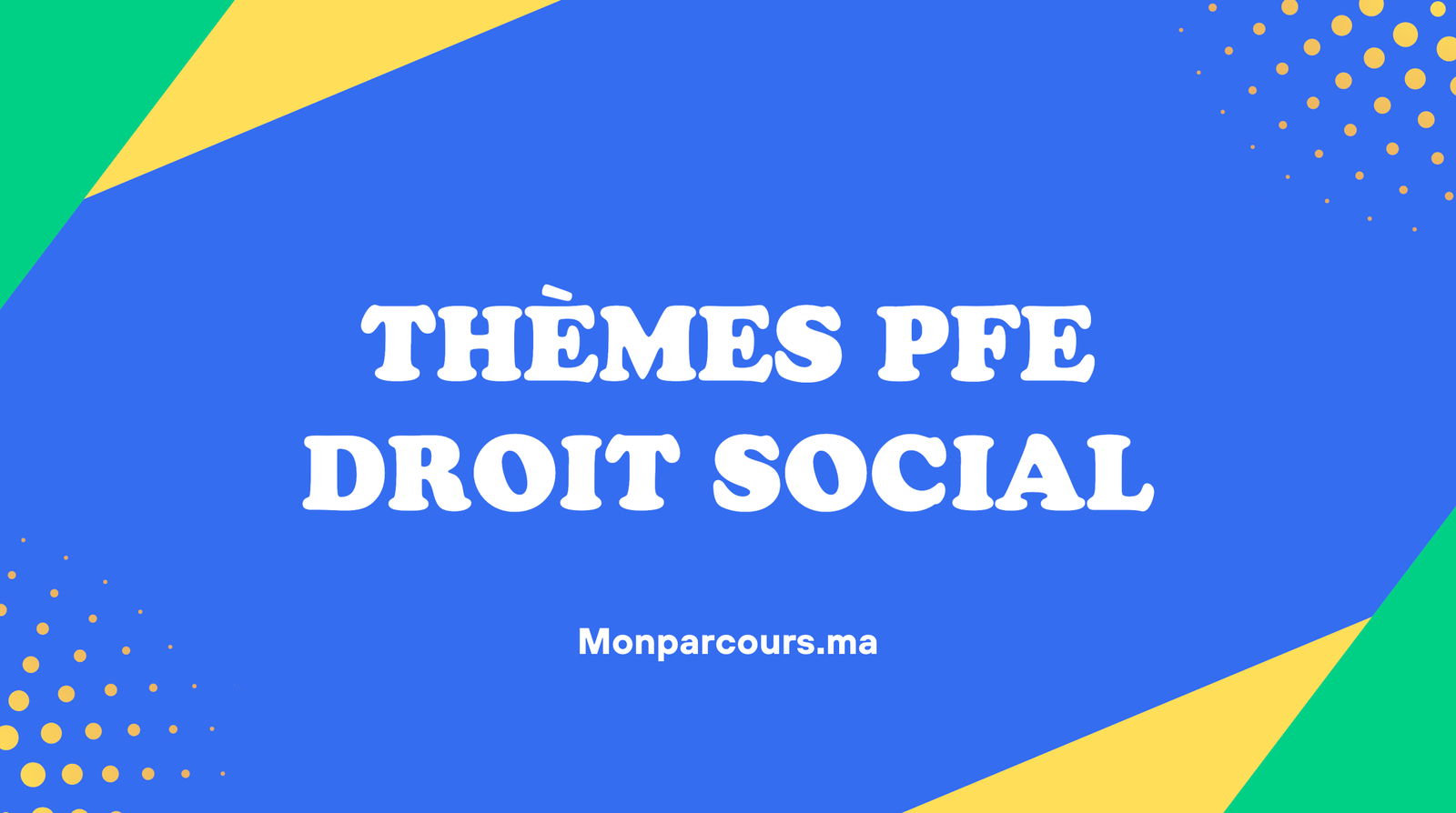 Thèmes PFE Droit Social