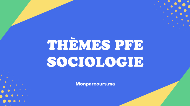 Thèmes PFE Sociologie