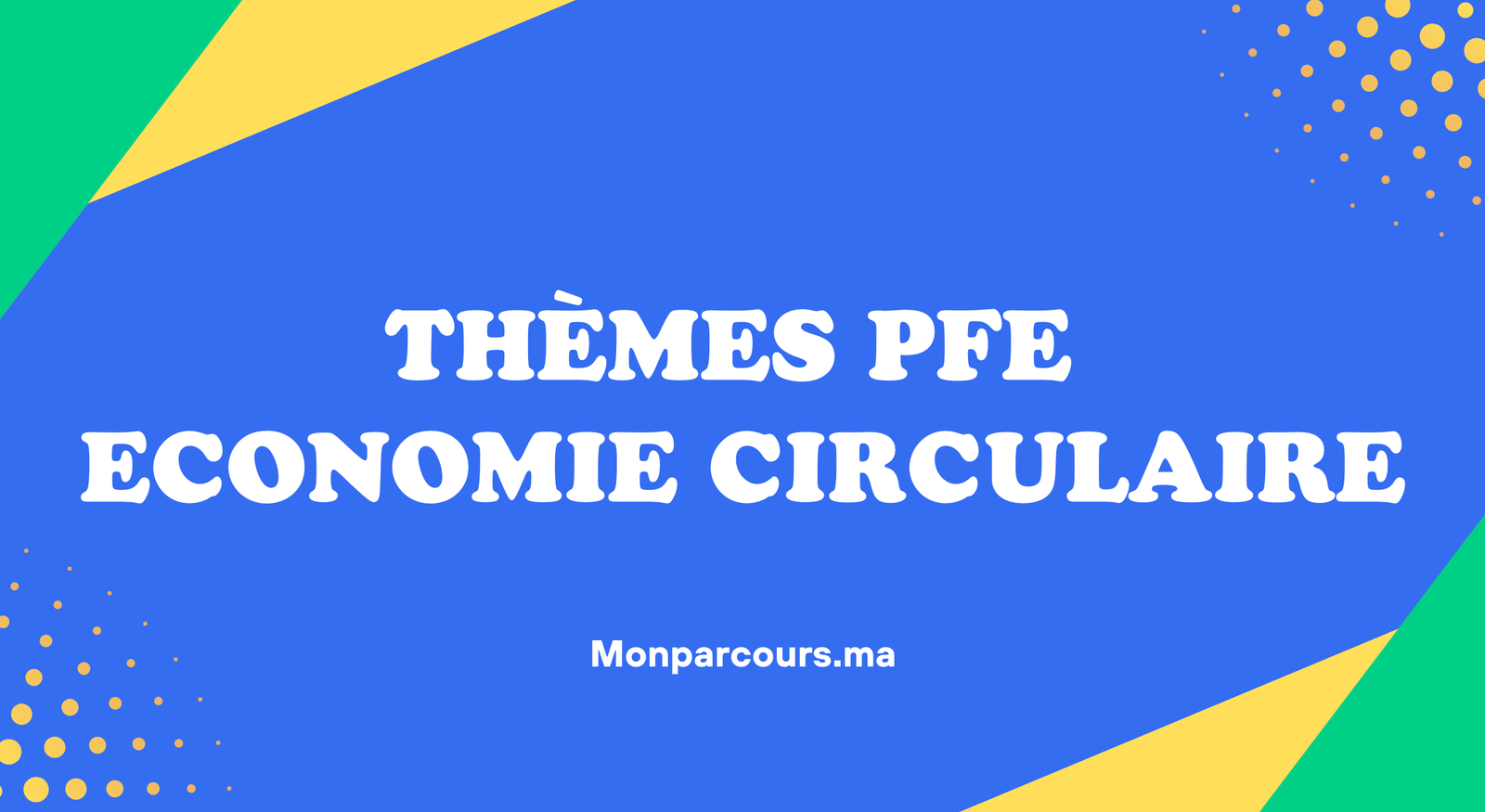 Thèmes PFE Economie Circulaire